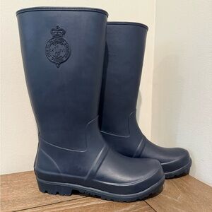 Polo Ralph Lauren Kids Unisex-Child Phillipa Rubber Boots Rainboots Navy Size 3
